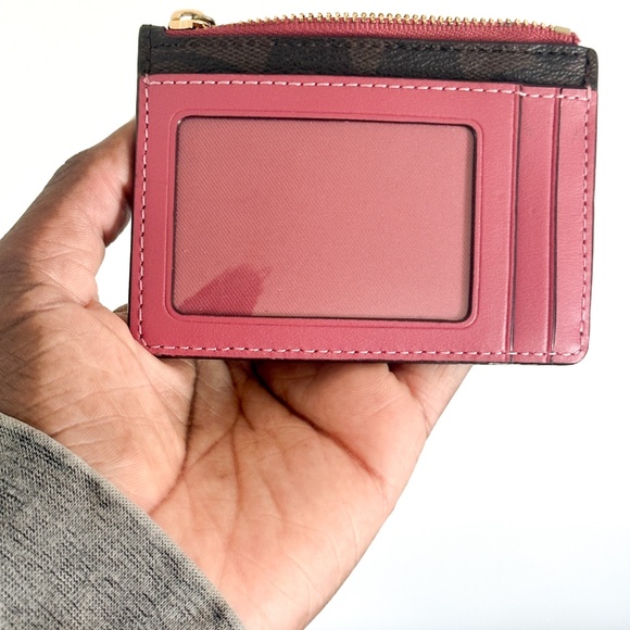 Coach Mini Skinny Signature PVC Key Chain Card Holder | Monogram Coach - Picture 6 of 7